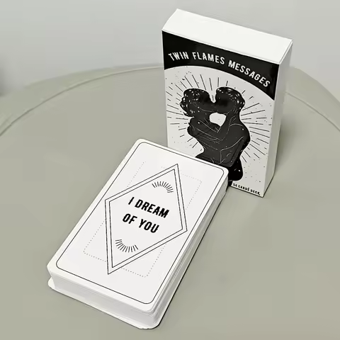 Twin Flame Messages Oracle Cards 10.3*6cm Soulmate Deck for Psychic Love &amp; Relationship Readings 54 Pcs Cards