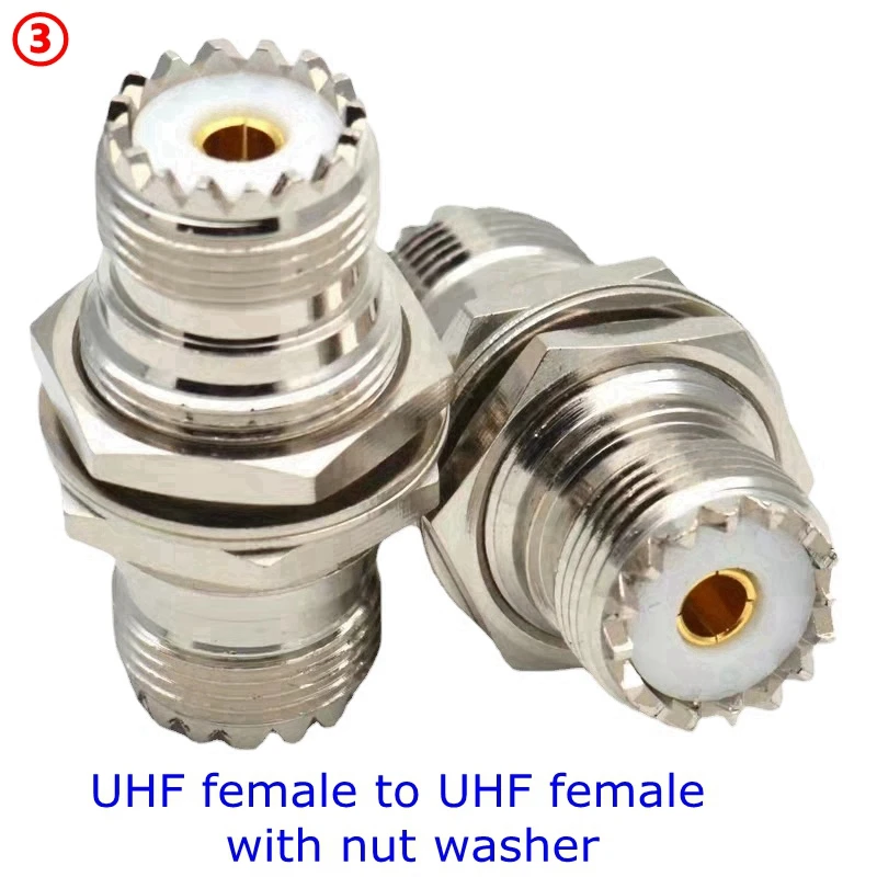 1Pcs UHF SO239 PL259 Tee Type 3 Way Splitter Connector SO239 To SO239 Right Angle Male Female Adapter Fast Delivery Copper Brass