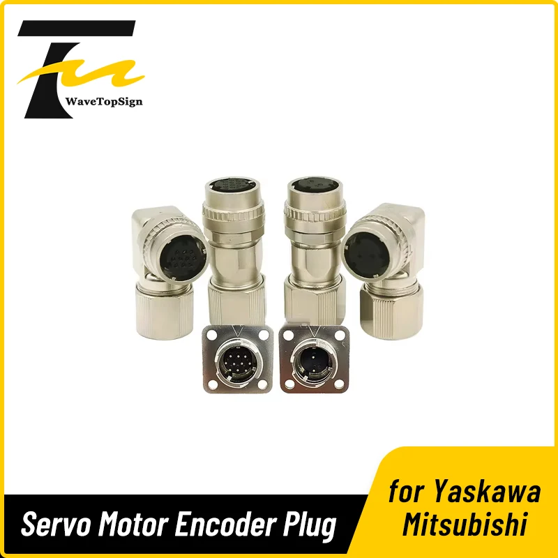 

WaveTopSign Servo Motor Encoder Plug DDK-10 Core CM10-SP10S-M CM10-AP10S-M CM10-R10P 10P 2P Plug for Yaskawa Mitsubishi