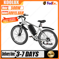 KOOLUX X15 E-bike 500W Motor 48V15.6Ah With Removable Lithium battery For Adult City Electric bike 26 Inch Tires Electric Bike