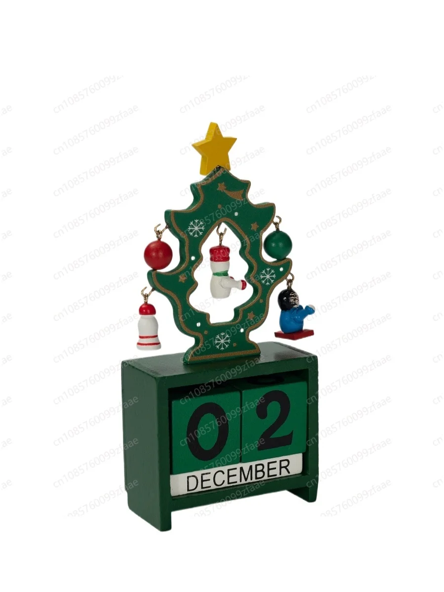 Green Christmas tree calendar! building block desk calendar desktop ornament Christmas gift