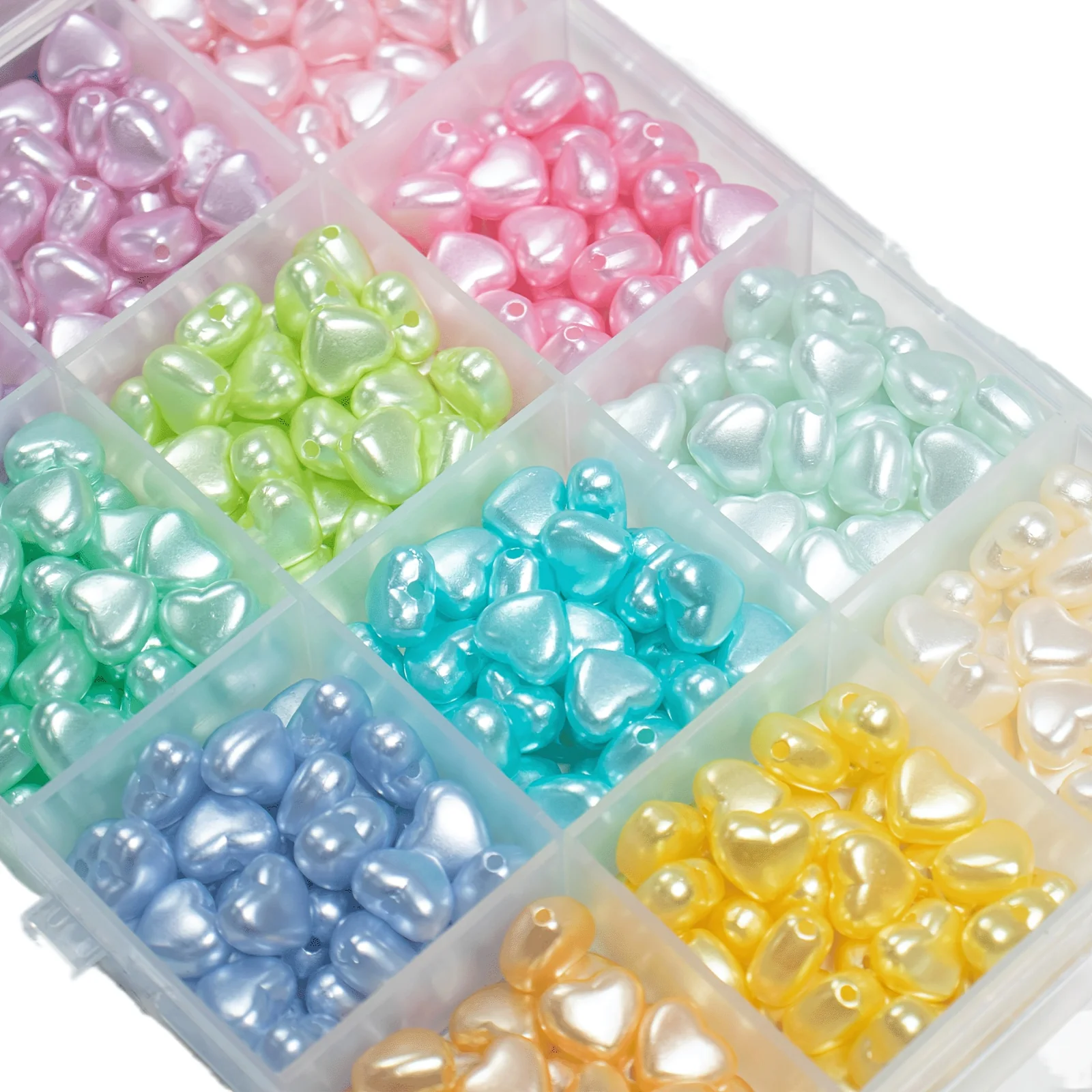 360pcs Color Heart-Shaped Star Beads for DIY Jewellery