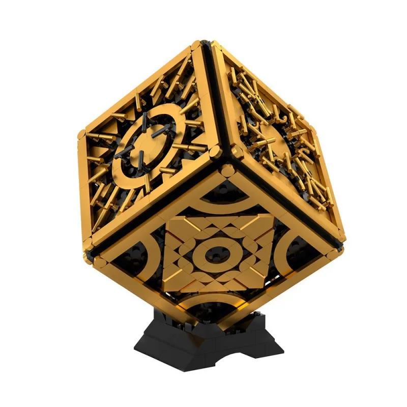 MOC Classic Horror Movie Lament Configuration Puzzle Box Building Blocks Set Gold Magic Cube Bricks Model Adult Collection
