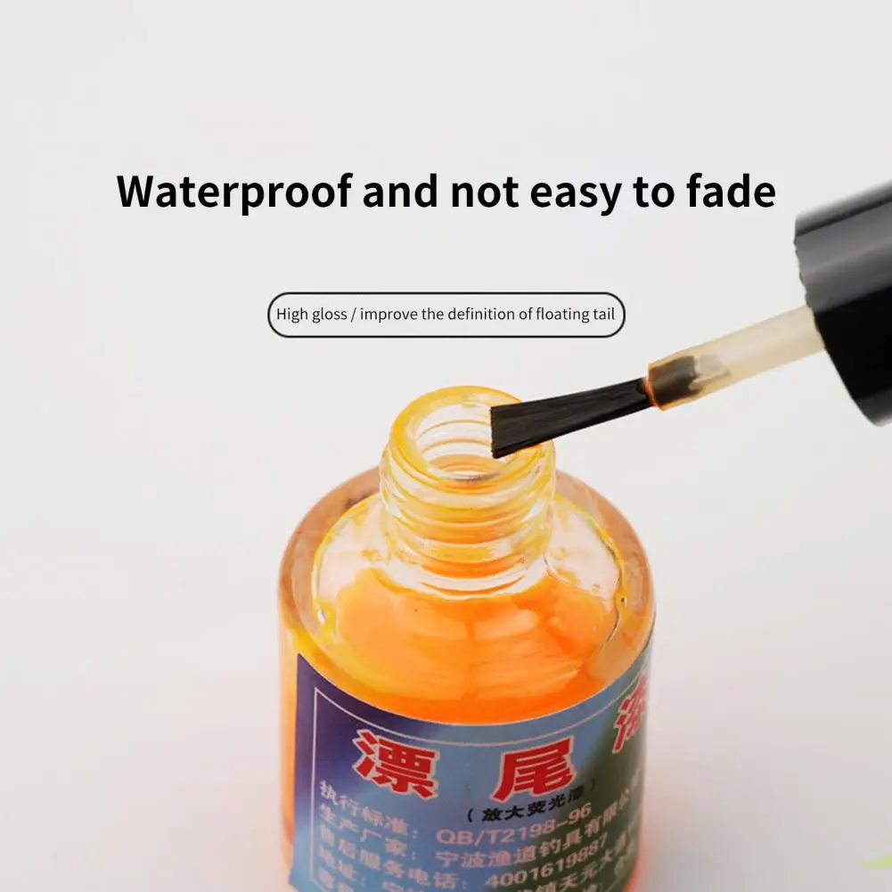 10ml Smooth Float Paint Fluorescent Eye-catching Water Resistant Float Tail Paint for Fishing