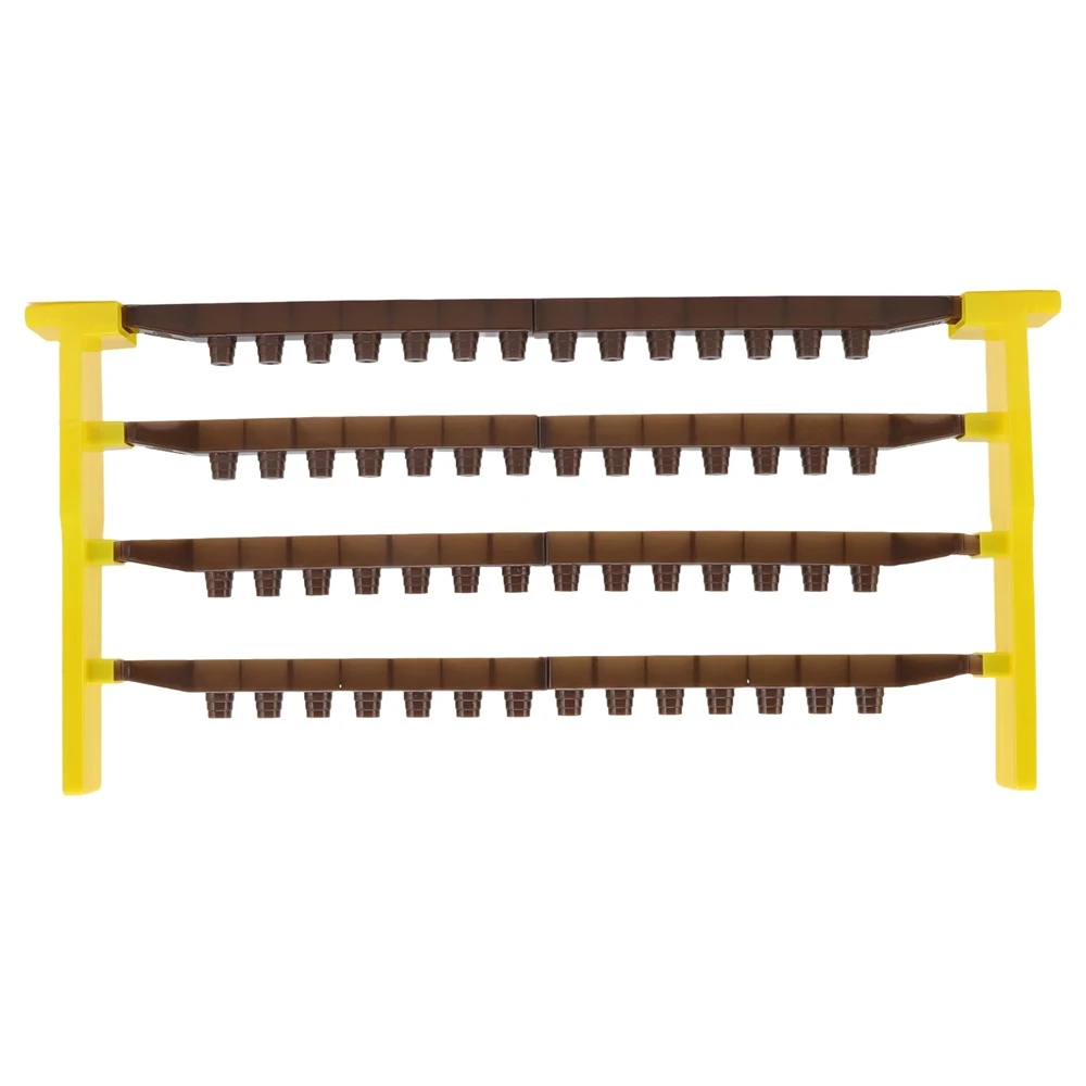 50 Sets Complete Multifunctional Beekeeping Cell Cups Base Bar with Frame Bar Nicot Jenter Cell Cups Base Holding Sheet Bee Tool
