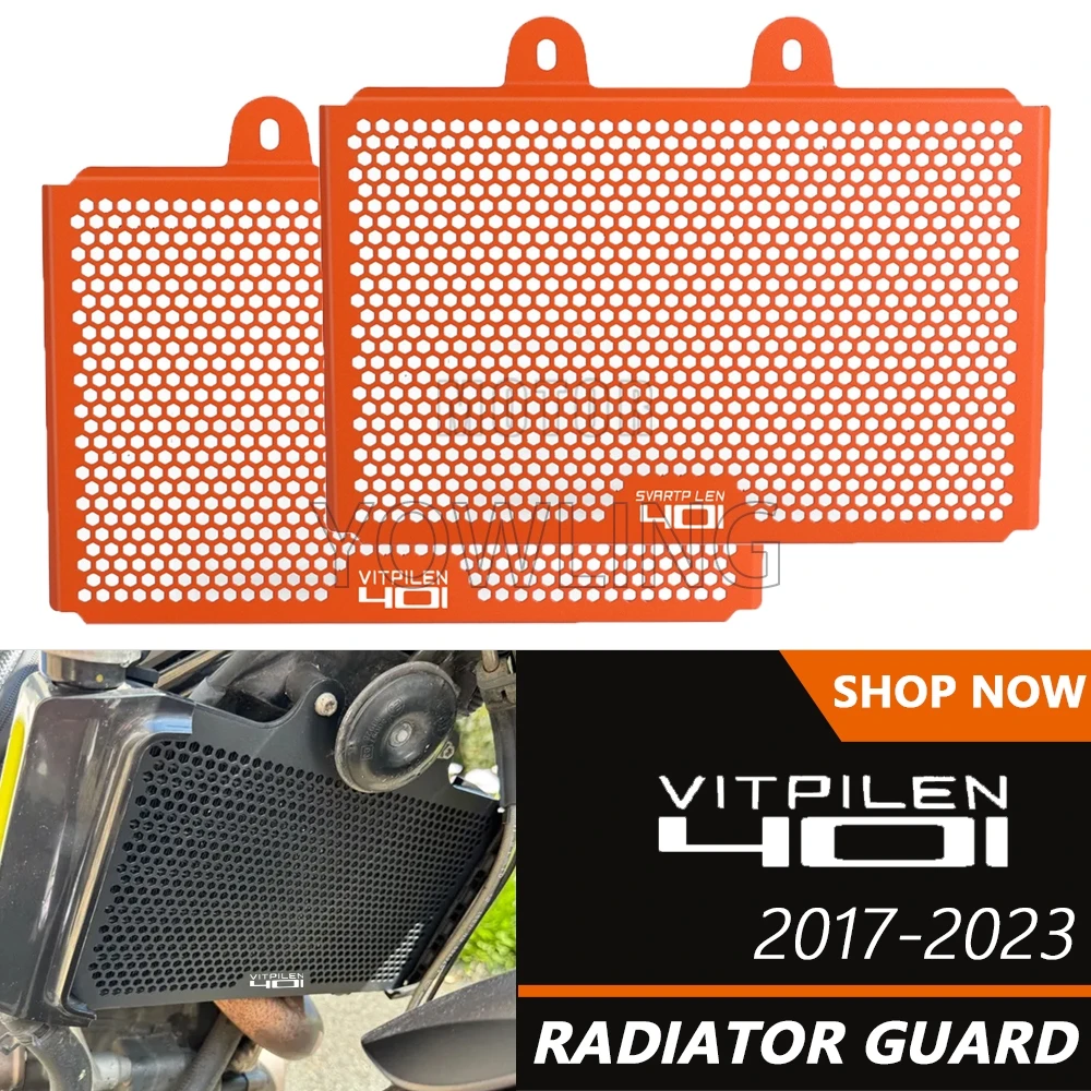 

For Husqvarna Svartpilen Vitpilen 401 Svartpilen 250 2017-2023 Motorcycle Radiator Grille Guard Protector Cover Duke 125 250 390