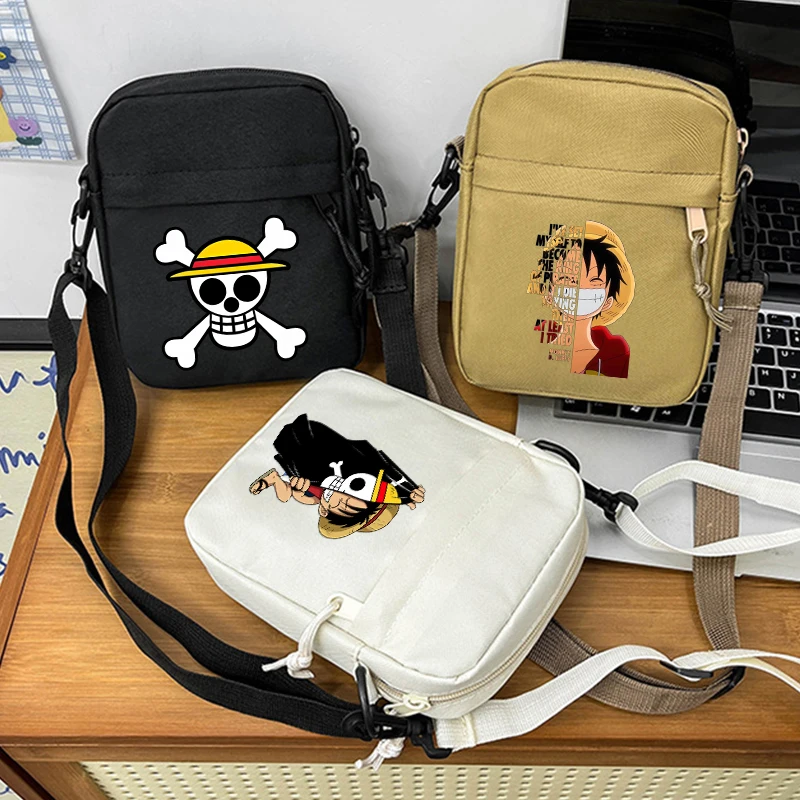 Luffy Shoulder Crossbody Bag Men Women Casual Small Zipper Messenger Sling Bags Simple Sports Pouch Birthday Gift