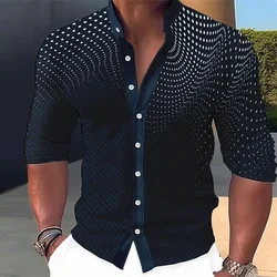 Men's Creative Fashion Luxury Shirt Daily Men and Women's Clothing 2024 New Pattern Shirt Top long -sleeved neckline Shirt