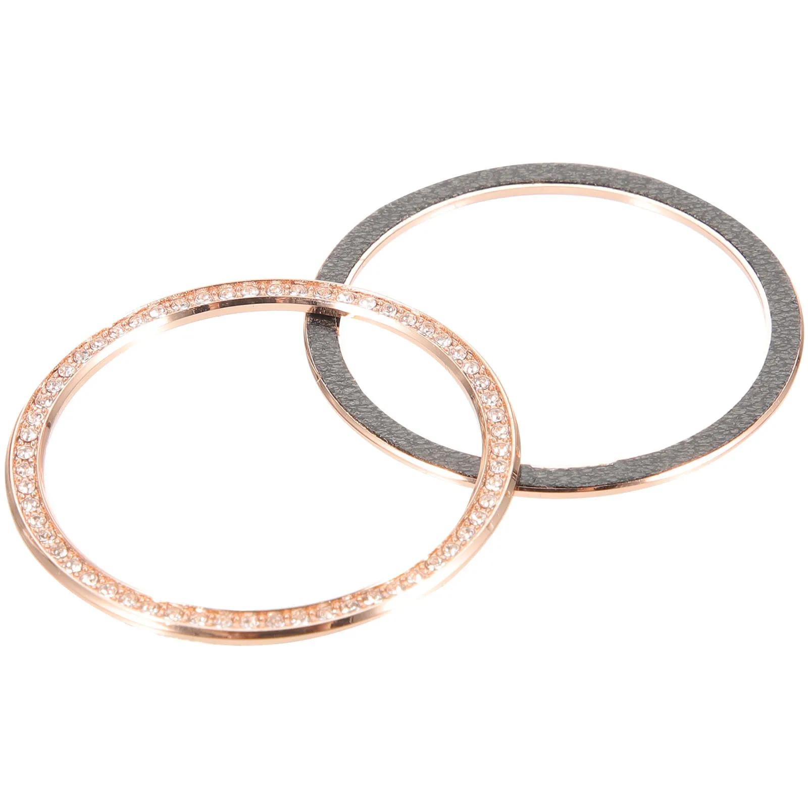 

2Pcs Diamond Watch Bezel Ring Alloy Metal Bezel Protector Lightweight Scratch Proof Replacement Stylish Watch Ring