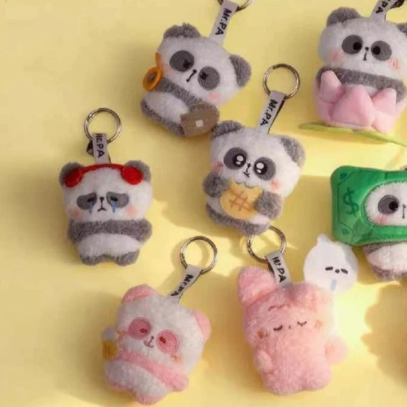 Genuíno mr. pa diário escritório crind série caixa cega de pelúcia kawaii mr. pa boneca de pelúcia chaveiro caixa mistério pendente presentes surpresa