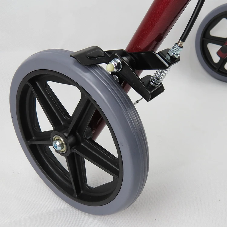 Aluminum Rollator,7kg Lightweight Medical Walker with Seat and Chair,46cm Width,Elderly Mobility Assistance and Rehabilitation