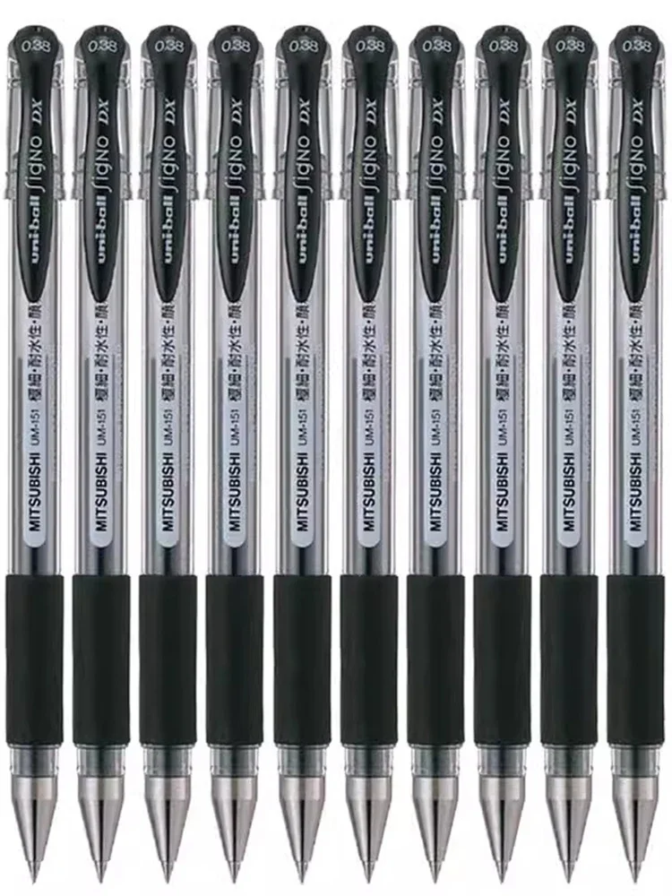 Zestaw długopisów żelowych Japan UNI UM-151 z końcówką kulkową 0.28/0.38/0.5mm, szybkoschnące artykuły szkolne, urocze długopisy do pisania. — zdjęcie produktu 7