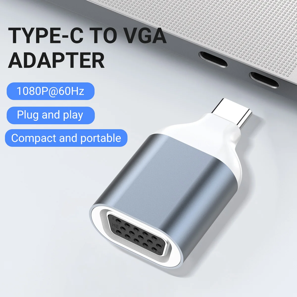 Gopala Usb C Naar Vga 1080P @ 60Hz Adapter Thunderbolt 3/4 Naar Vga Adapter Voor Iphone 15 Pro/Max Macbook Pro/Air Ipad Pro Imac Meer