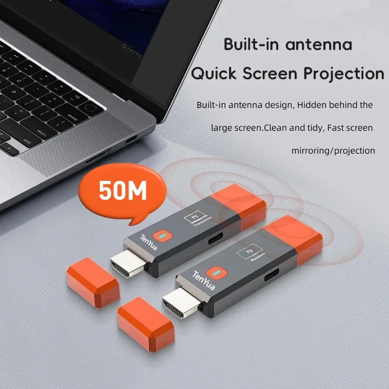 4K 1080P 50M HDTV موسع لاسلكي جهاز إرسال واستقبال الفيديو للكاميرا والكمبيوتر المحمول إلى شاشة التلفزيون العارض