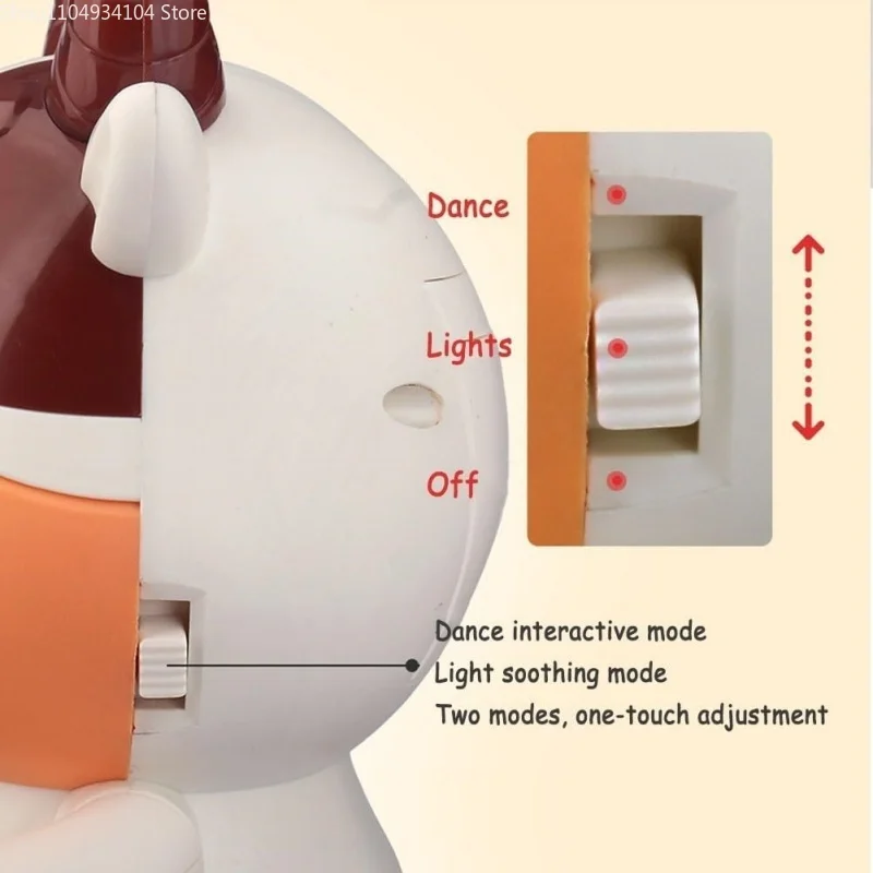 2026Electric Dancing Cow Light up Musical Dancing Toys Baby Animal Sounds Toys Toddler Sensory Educational Interactive Swinging