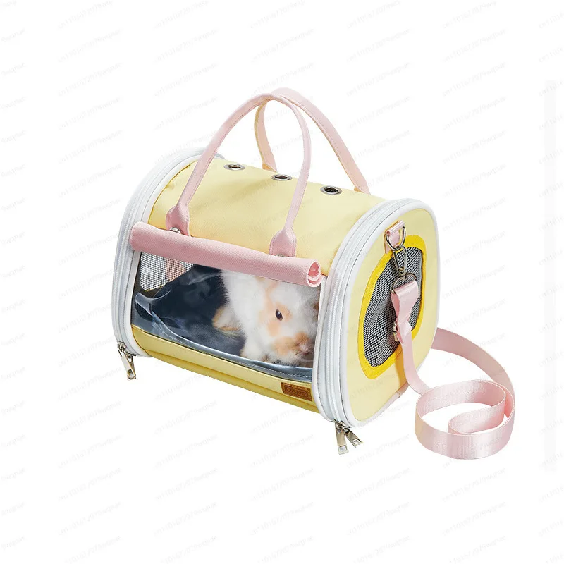 

Вентилируемый рюкзак-переноска для маленьких животных-портативная дорожная сумка для защиты от побега для кролика, шиншиллы, морской свинки с плечевым ремнем