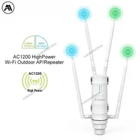 2025 Wavlink High Power AC1200 Outdoor Waterproof Wireless WiFi Repeater AP/WiFi Router Dual Dand 5G Long Range Extender Antenna