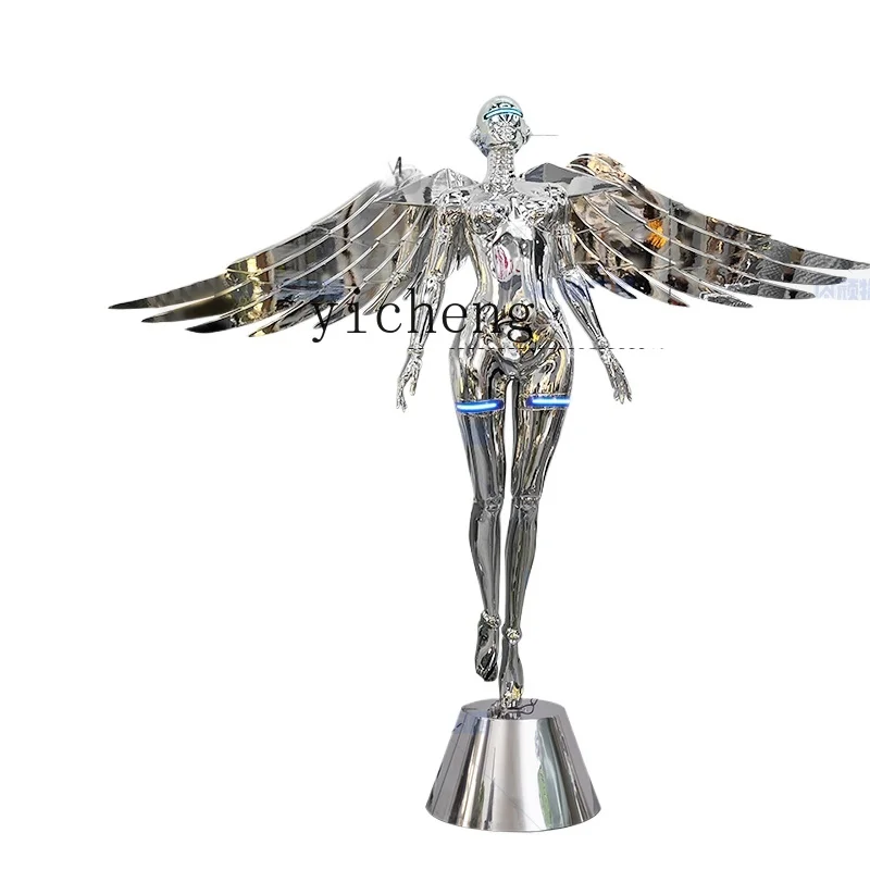 

Tqh Future Mechanical Goddess Sculpture Art Figure Model Large Floor Decoration