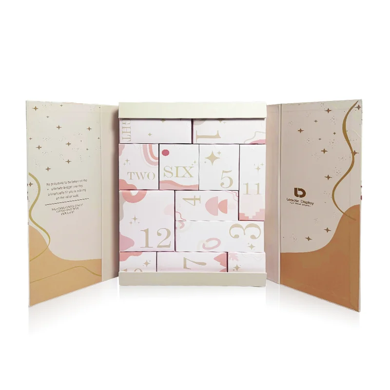 2025Empty Boxes Luxury Cardboard Reasonable Price Packaging Custom Christmas Advent Calendar Box for Jewelry