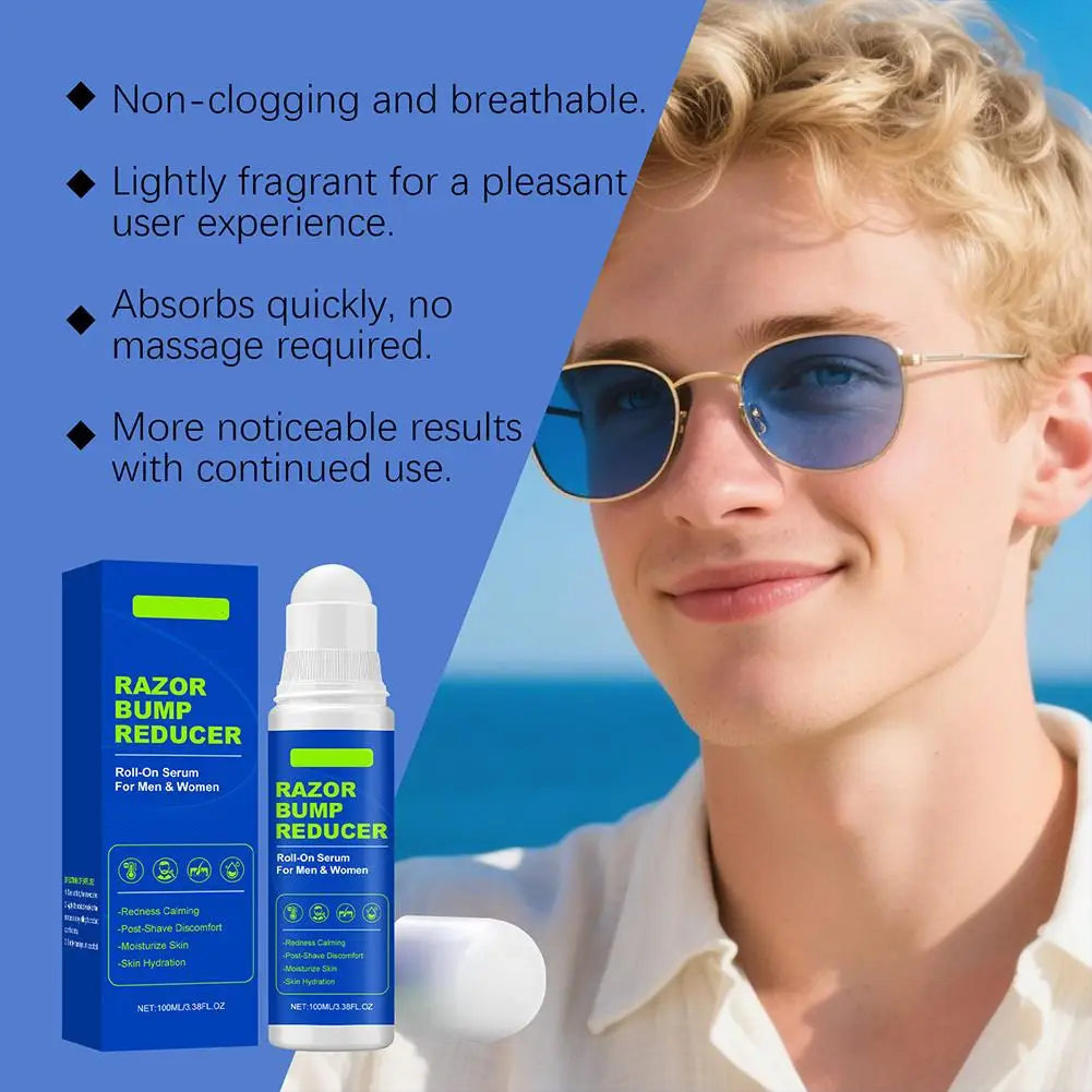 100 مللي بعد الحلاقة كرة مهدئة جوهر العناية اللطيفة بارد منعش غير مزعجة المحمولة الراحة الكرة مهدئا لفة