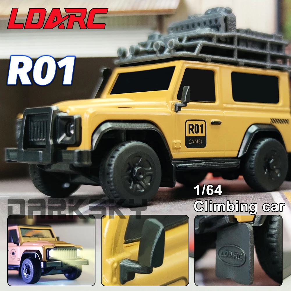 

LDARC R01 1/64 MINI RC Simulated Electric Remote Control Model Car Tabletop Crawler Vehicle RTR 2.4GHz Adults Children's Toys