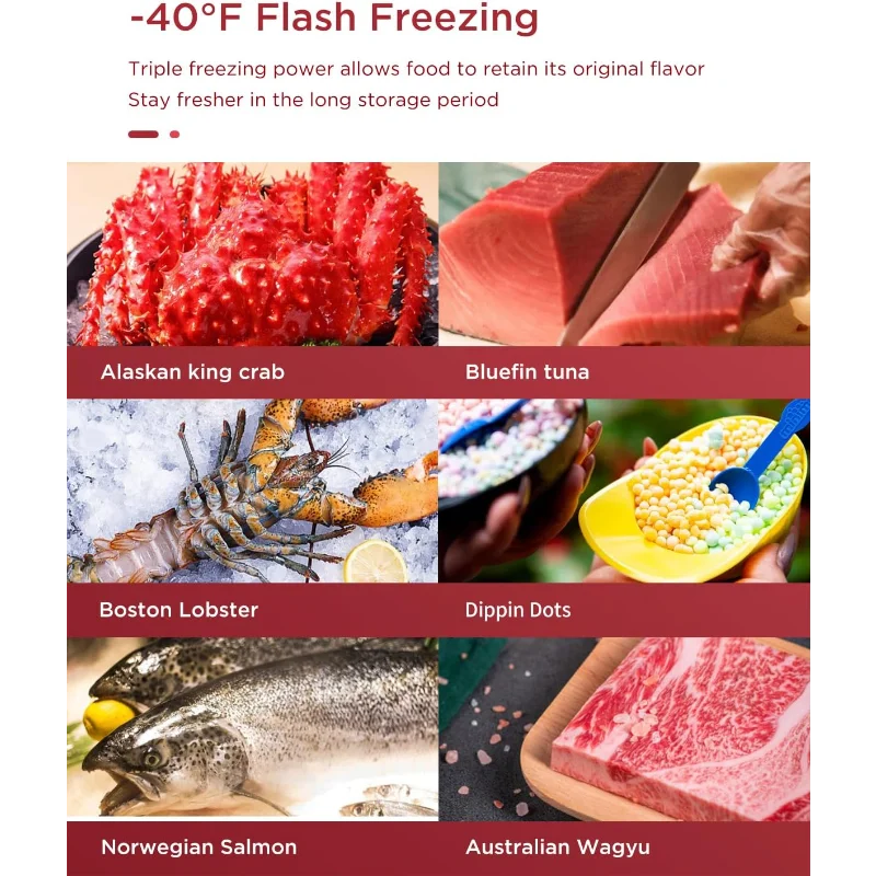 Northair Low temperature Chest Freezer - 3.5 Cu Ft with 2 Removable Baskets - Reach In Freezer Chest - 14℉ to -40℉