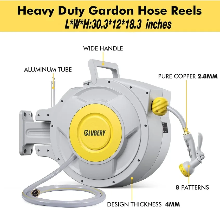 Heavy Duty Hose Reel, 1/2