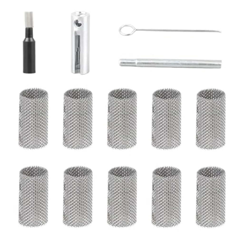 14pcs/set Car Preheating Burner Filter Screen Parking Heater Special Repair Atomizing Mesh Thimble Wrench Kit