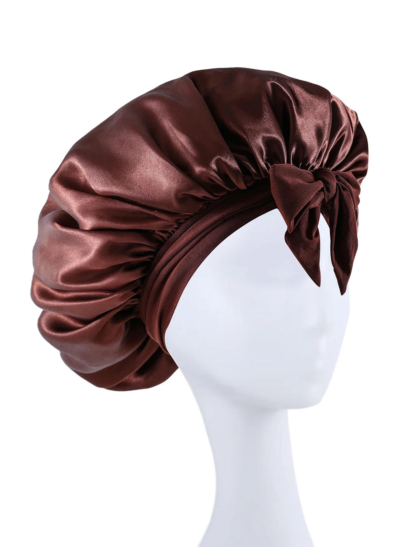2026 neue Seidenhaube zum Schlafen, Damen-Satin-Mütze, Haar-Nacht-Schlafmütze, Krawattenband, lockiges Hut, Schal, Wickel, lockiges Haar, Schönheit