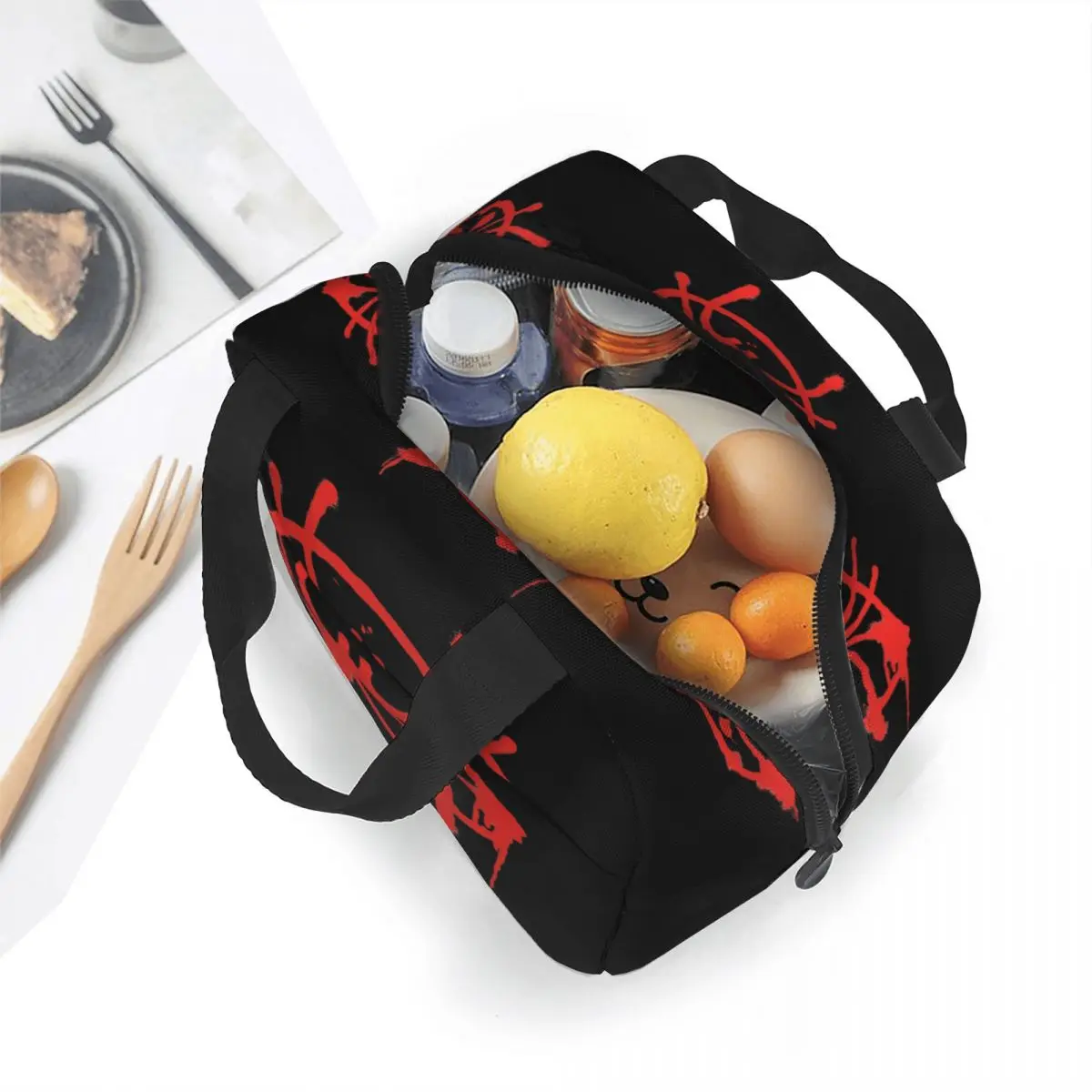 Spider Logo Spider Web Insulated Lunch Bag Thermal Bag Meal Container Portable Tote Lunch Box Men Women Work Travel