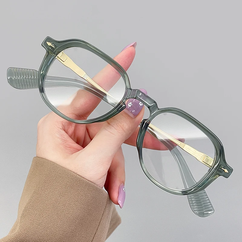 ファッションスクエアフレームアンチブルーライトサングラスユニセックスUV400保護クラシックレトロサングラス