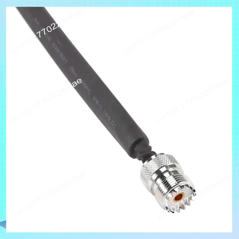 A17Z porte/fenêtre passant à travers le câble Coaxial RF plat SO239 UHF femelle à UHF femelle 50 Ohm RF cordon d'extension Coaxial en queue de cochon