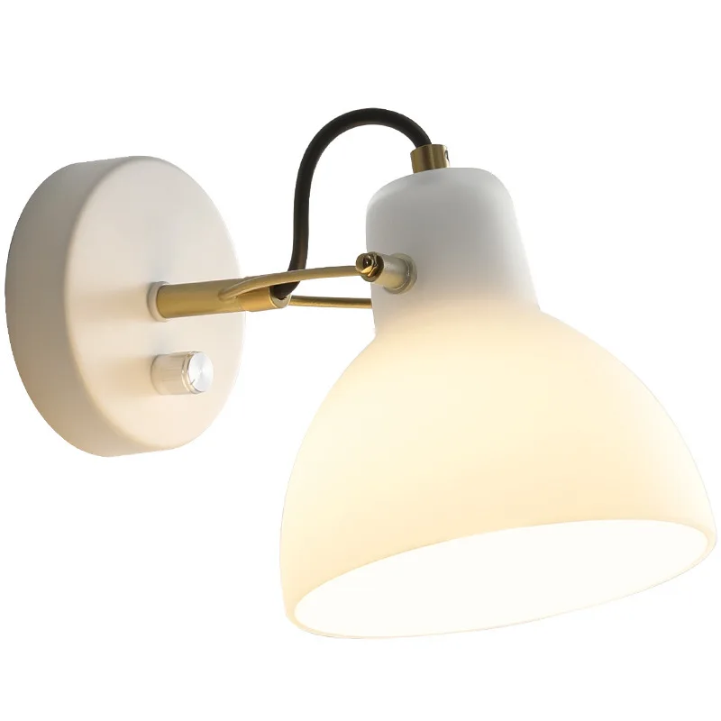 

Wall lamp bedroom bedside lamp modern simple living room background wall full spectrum eye protection bedroom study bedside smal