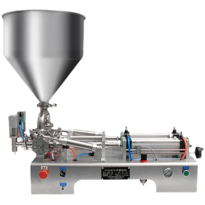 Semi-Automatic Small Liquid Filling Machine Pneumatic Driven Liquor Honey Beverage Sauce Detergent Quantitative Manual Filling