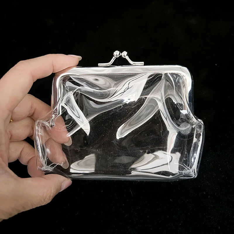 Tragbare, durchsichtige Mini-Geldbörse und wasserdichte Kosmetiktasche, Reise-Make-up-Aufbewahrung für Mädchen und Frauen