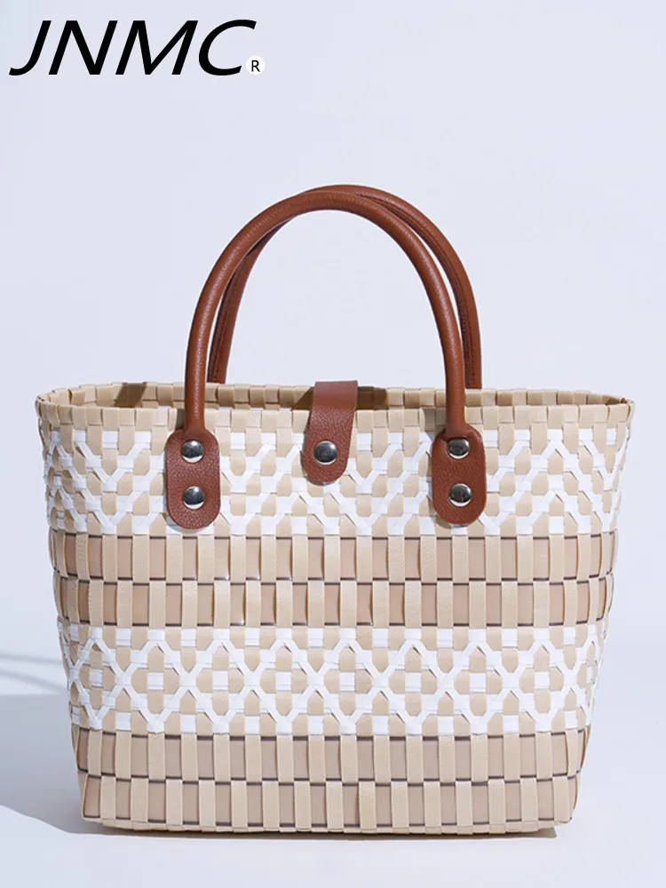 

JNMC Handmade Woven Women's Fashionable And Minimalist Buckle Shopping Handbag