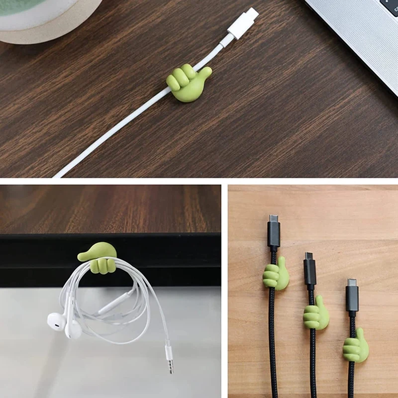 Multifunctional Clip Holder Adhesive Cable Clips Wire Hand Thumb Shape Storage Clip For Keys Wire