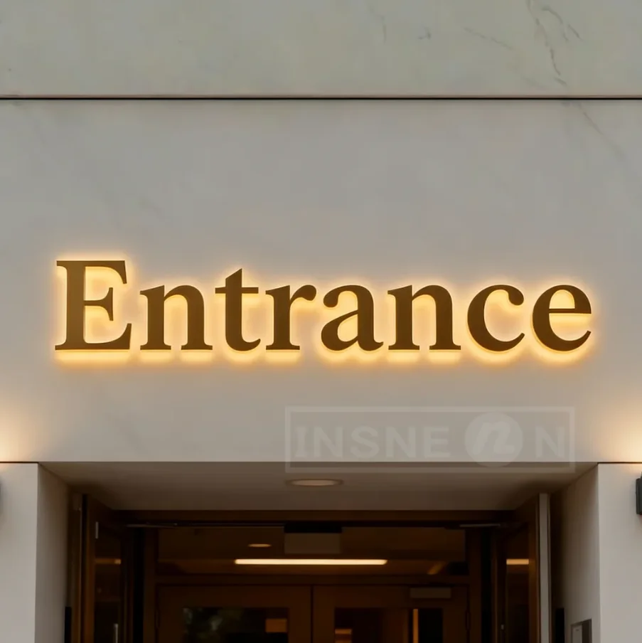 

Вывеска для бизнеса с металлическим логотипом и подсветкой, светодиодная вывеска, буква, настенная персонализированная 3D-логотип для входа в колледж, всепогодная вывеска на вид магазина