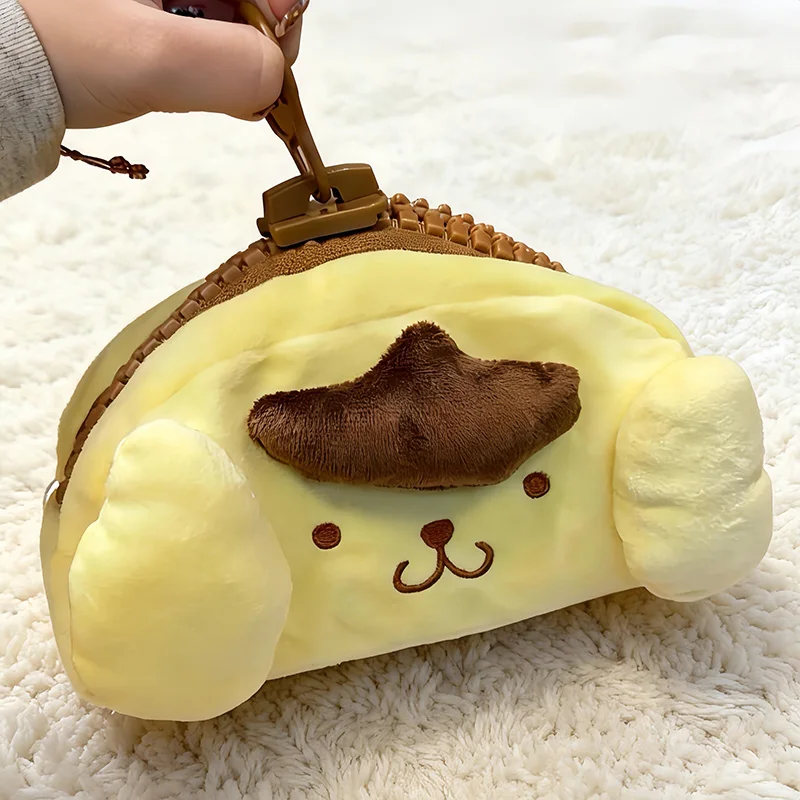 

Cute Pompompurin Plush Case Large Capacity Multi functional Makeup Bag Cosmetic Pouch Stationery Storage Organizer