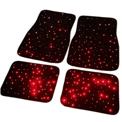 Fiber Optic Twinkle Stars Car Mats Star light LED Rugs With APP Remote Control 4PCS/Set For Car Decoration Souvenir