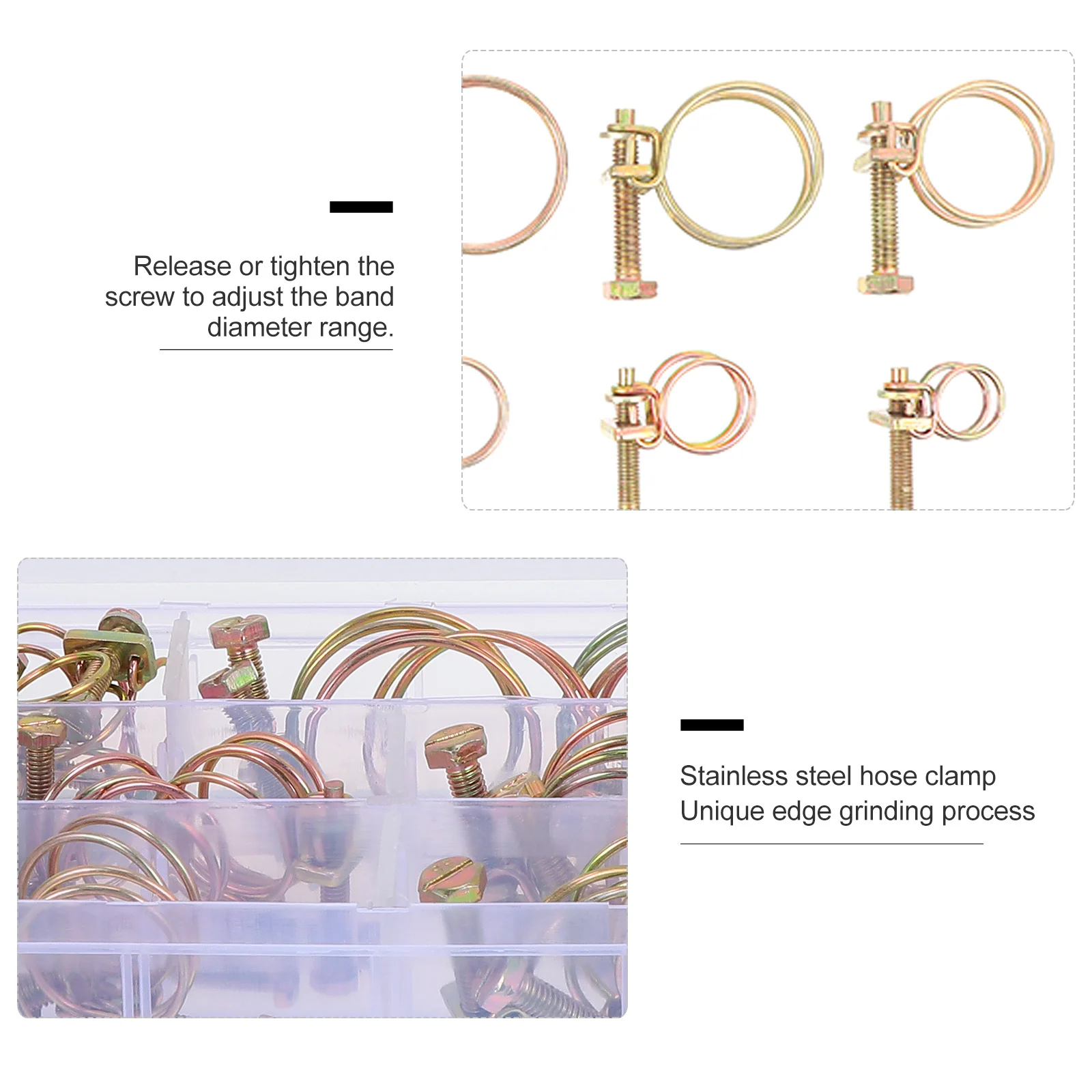 

40 pcs Adjustable Double Wire Hose Clamp Premium Iron Plated Corrosion Resistant Industrial Home Use Stronger Long Lasting