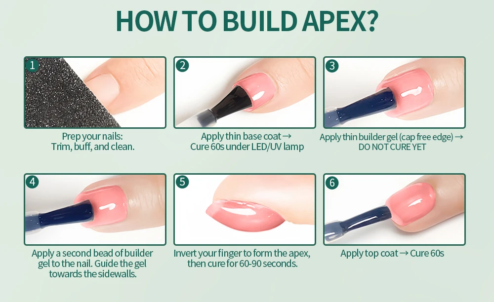 Nailpop HEMA/TPO-freies 7-in-1 Multifunktionales Builder-Gel 8 Farben Verlängerung Stärkung Apex-Aufbau 15ml Basis Anfänger Kunst Zuhause 1 Stück – Detail 7