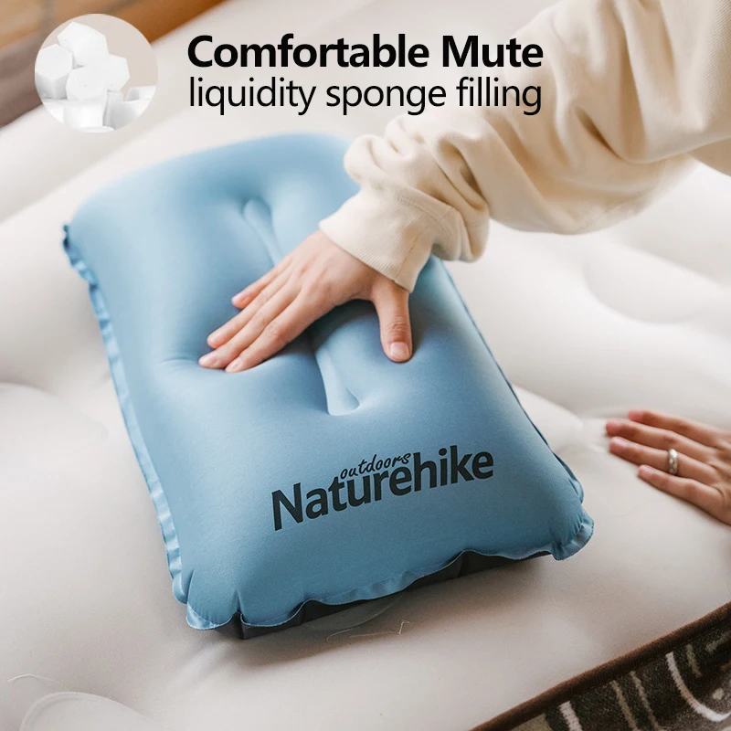 Naturehike Camping Pillow Inflatable Air Pillows Ultralight Travel Sleeping Self Neck Cushion Comfortable Home Office Supplies