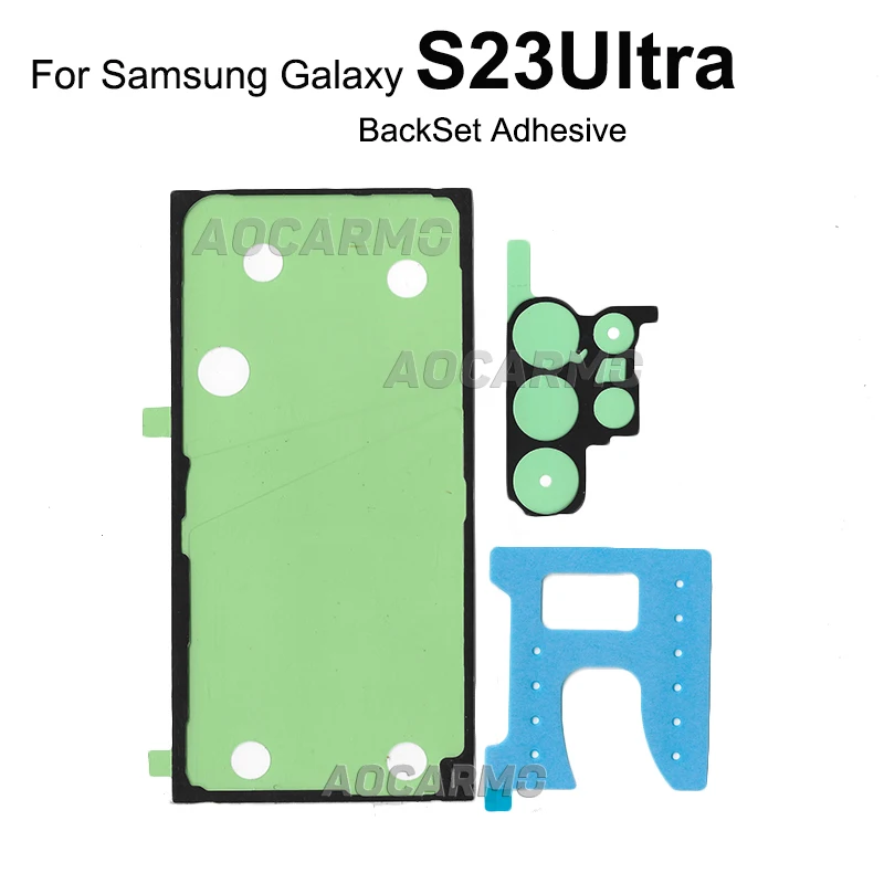 Aocarmo  For Samsung Galaxy S23 Ultra S23U Back Battery Rear Cover Waterproof Sticker Glue Front Screen LCD Adhesive Replacement