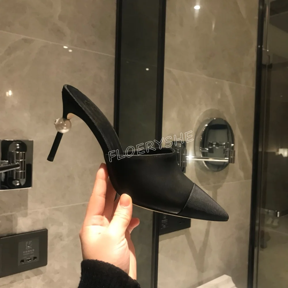 Novità décolleté a spillo con perle di albicocca donna colori misti scarpe a punta in pelle con tacco alto e tacco alto e Design per feste