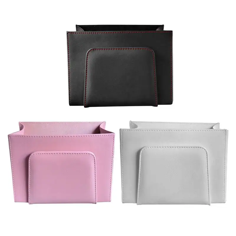 Car Tissue Holder Leather Car Napkin Holder For Backseat Refill Box Container Car Accessories Fits For Standard Rectangle Car