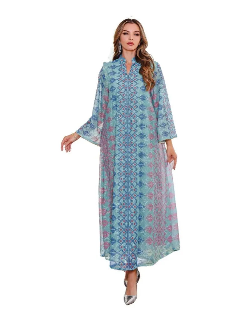 

Eid women dress Muslim Abaya dubai Vestidos Largos Party caftan Jalabiya Ramadan Long Dresses Abayas Kaftan Arab Long Robe 2025