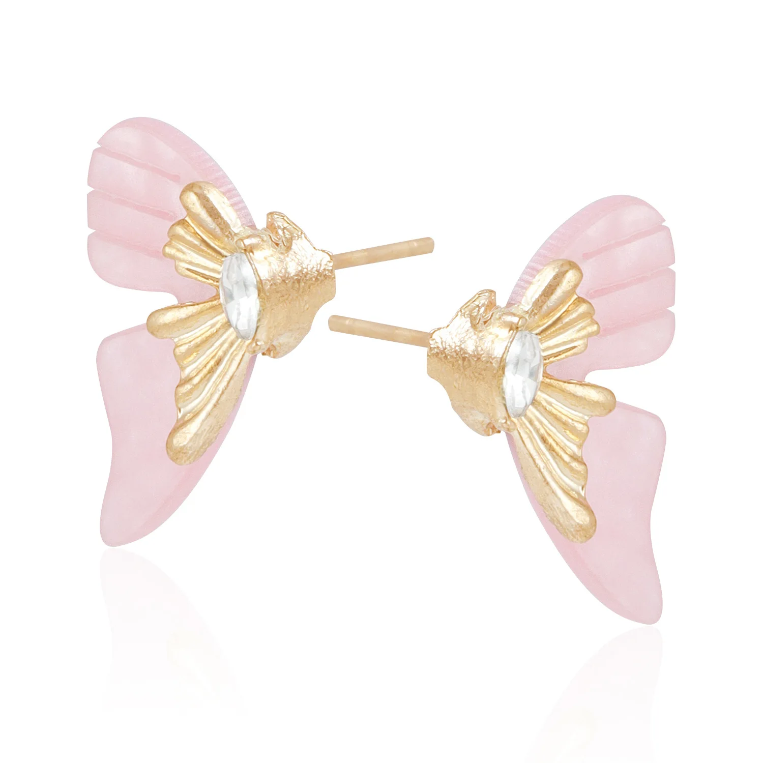 New Fashion Trend Accessories Ins Style Colorful Butterfly Symmetrical Pearl Flowers Multi-layer Four-pointed Star Earrings