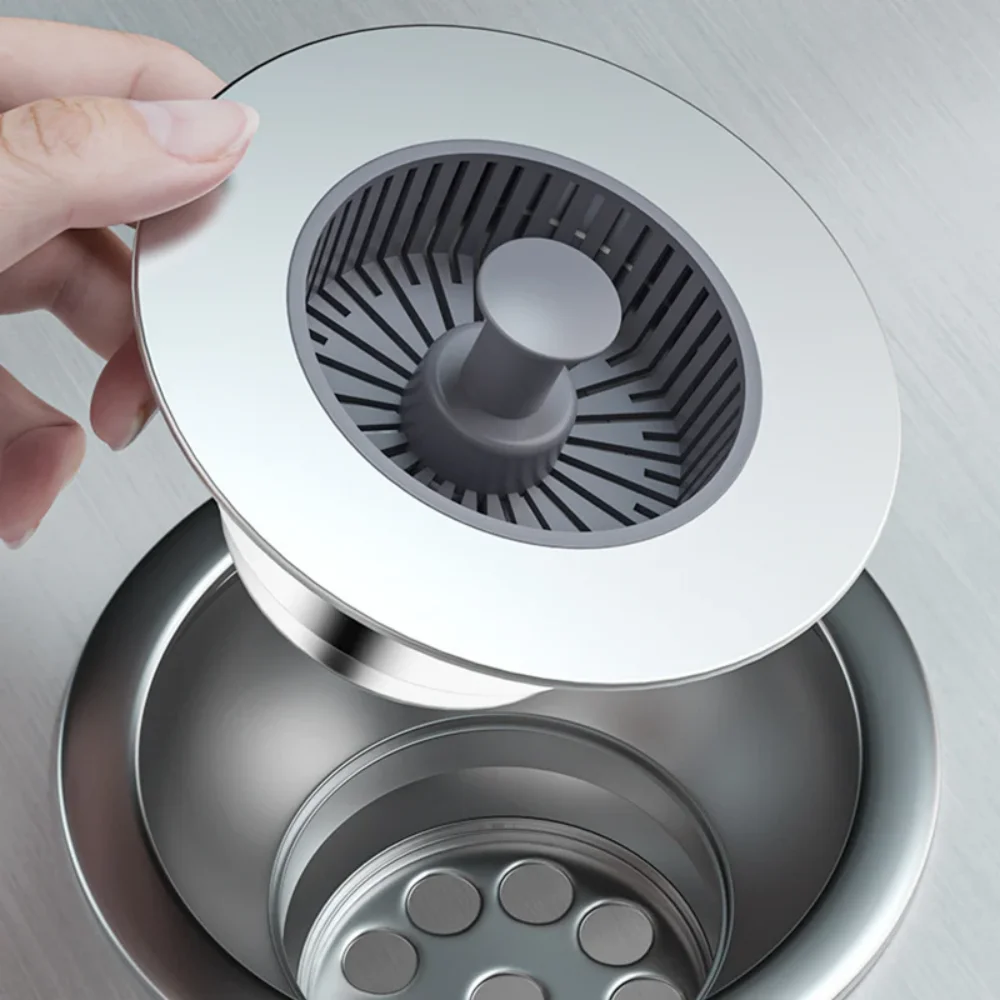 

Kitchen Sink Drain Strainer,Stainless Steel Pop Up Sink Stopper,Anti-Clogging Sink Strainer Plug,Kitchen Sink Accessories