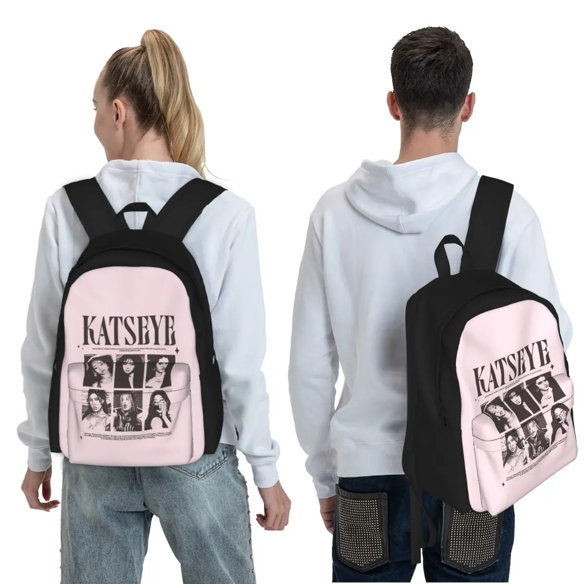 Katseye Album Cover Student Backpack School Bag Hiking Travel Daypack for Boys Girls Fashion Bookbag Shoulder Bags